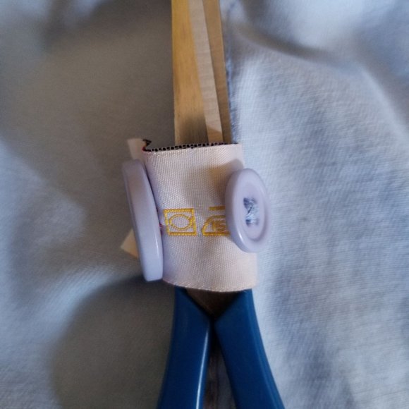 Vintage 90s, pale blue, fitted, comfortable cotton jacket/blazer, S, Reitmans - Picture 7 of 8